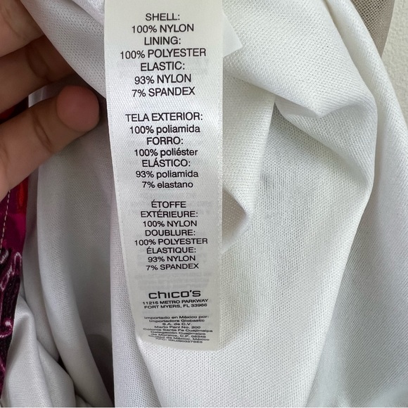 Chico’s Mixed Media Floral Abstract Printed Fully Lined Maxi Length Skirt - Picture 6 of 11